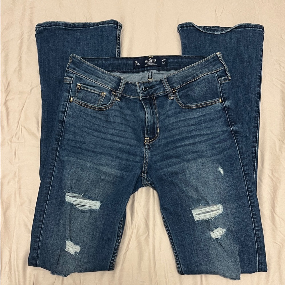 Hollister Ripped Blue Skinny Jeans